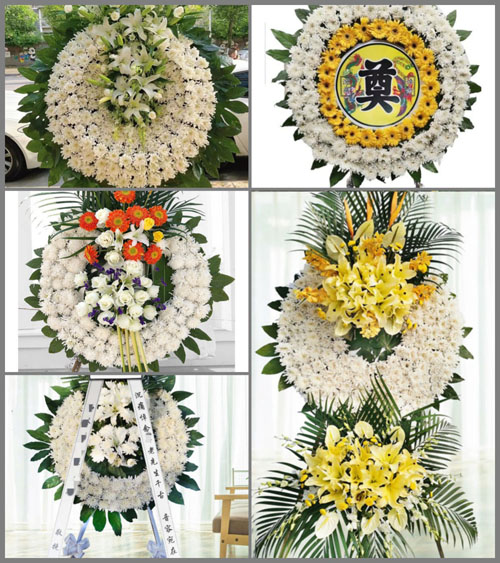 广东江门市鹤山市沙坪街道中东西村花圈速递